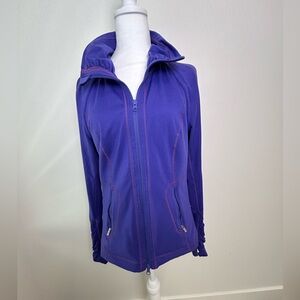 Zella Ruched Performance Jacket – Purple, Size M